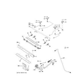 Gas And Burner Parts Diagram and Parts List for JGBS61RP4SS  General Electric Range