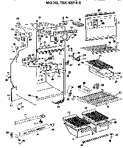 Cabinet Parts Diagram and Parts List for TBX18PHB  General Electric Refrigerator