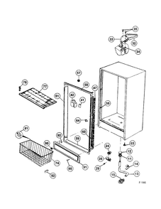 FREEZER Diagram and Parts List for 86170-1  General Electric Freezer