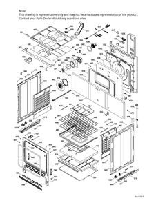 BODY PARTS Diagram and Parts List for PCB905SK1SS  General Electric Range