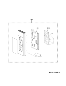 Control Parts Diagram and Parts List for RVM5160DH8BB  General Electric Microwave