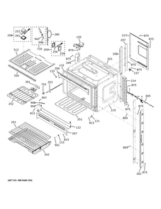 Upper Oven Diagram and Parts List for PTD700LSN3SS  General Electric Wall Oven