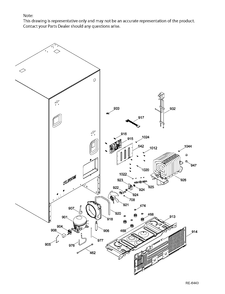 SEALED SYSTEM & MOTHERBOARD Diagram and Parts List for GNE25DGKAKWW  General Electric Refrigerator
