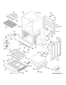 Body Parts Diagram and Parts List for JS760DL1BB  General Electric Range