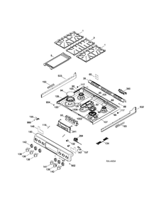 CONTROL PANEL & COOKTOP Diagram and Parts List for CC2S985SET1SS  General Electric Range