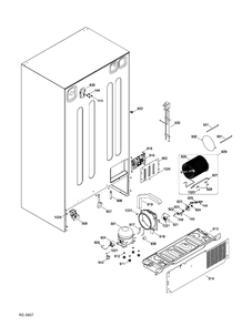 Part Location Diagram of WR01F00504 GE CONTROL DISP Assembly