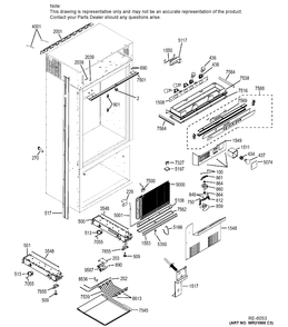 CONTROLS & COMPONENTS Diagram and Parts List for ZICS360NHALH  General Electric Refrigerator