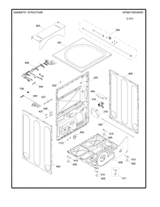 STRUCTURE Diagram and Parts List for GFMS170EH0WW  General Electric Dryer