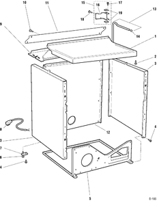 CABINET Diagram and Parts List for UPSF495GW2WW  General Electric Dryer