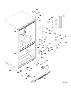 MISC PARTS Diagram and Parts List for PDRF0MBXARWW  General Electric Refrigerator