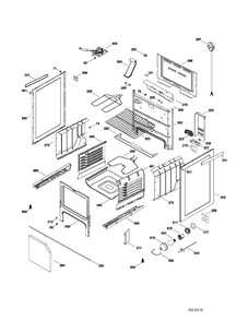 BODY PARTS Diagram and Parts List for JCBP63SK5SS  General Electric Range
