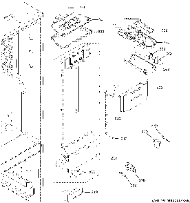 Fresh food section Diagram and Parts List for XFE26JSMNFSS  General Electric Refrigerator