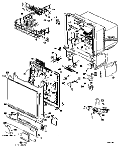 Part Location Diagram of WD28X268 GE Lower Dishrack with Wheels