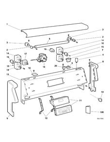 BACKGUARD Diagram and Parts List for 10441-3  General Electric Range