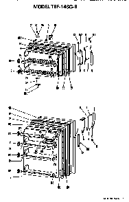Doors Diagram and Parts List for TBF14SGB  General Electric Refrigerator