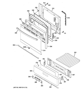 Part Location Diagram of WB56X26888 GE LINER DRAWER