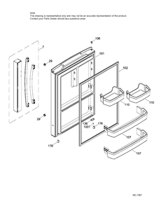 Part Location Diagram of WR01L04477 GE PLUG BUTTON THIMBLE DOOR