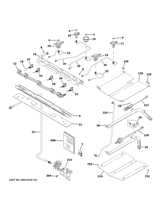 Part Location Diagram of WB28X31695 GE MANIFOLD PIPE
