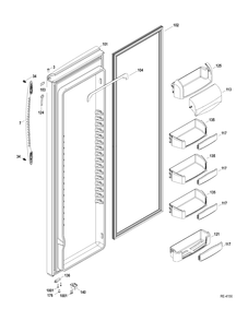 FF DOOR Diagram and Parts List for PSRF6PGZADWW  General Electric Refrigerator