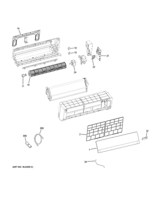 Optional Accessories Diagram and Parts List for AW07LC2VHB  General Electric Air Conditioner