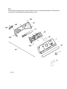 CONTROL SYSTEM Diagram and Parts List for GTMS855ED1MC  General Electric Dryer