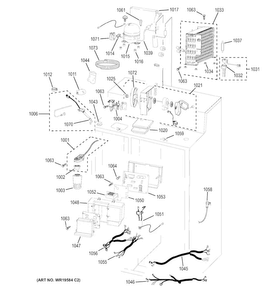 Machine Compartment Diagram and Parts List for PSB48YSHASS  General Electric Refrigerator