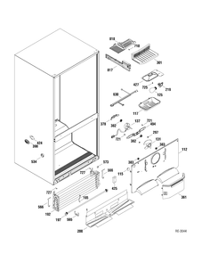 FZ SECTION Diagram and Parts List for GDRS0KBXARSS  General Electric Refrigerator
