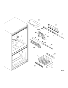 FZ BASKETS Diagram and Parts List for GFRF2KBYCWW  General Electric Refrigerator