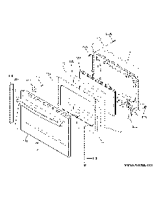 Lower door Diagram and Parts List for PB980SJ8SS  General Electric Range