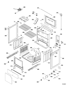BODY PARTS Diagram and Parts List for JCBP83DP1BB  General Electric Range