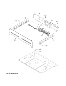 Center Spacer Diagram and Parts List for CKD70DP2N4S1  General Electric Wall Oven