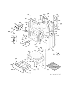 Body Parts Diagram and Parts List for JB645DKBBB  General Electric Range