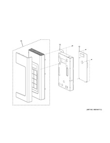 Control Parts Diagram and Parts List for JNM3163DJ3BB  General Electric Microwave
