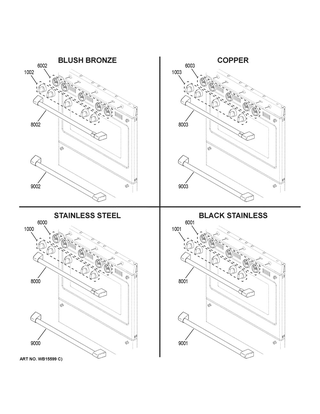 Part Location Diagram of WB03X31908 GE Stainless Control Knob (Black)
