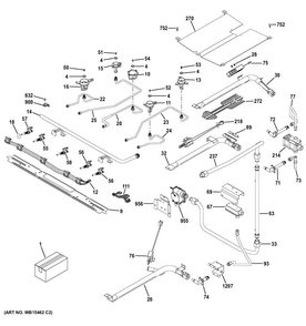 Part Location Diagram of WB18X26986 GE ELECTRODES & HARNESS H.V