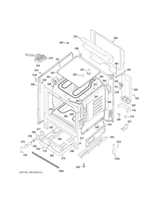 Body Parts Diagram and Parts List for JB450RK1SS  General Electric Range