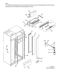 FRESH FOOD SECTION Diagram and Parts List for ZISS480NXDSS  General Electric Refrigerator