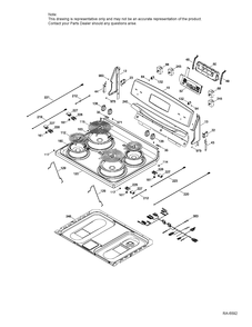Part Location Diagram of WS01A00671 GE BRACKET ASM. ANTI-TIP