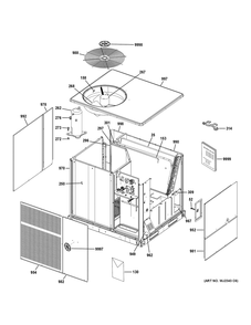 Body Parts Diagram and Parts List for NP14L48S10802  General Electric Air Conditioner