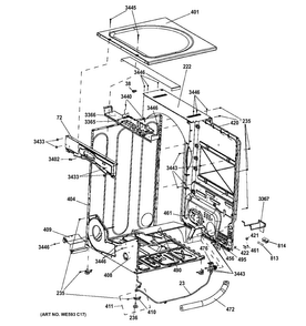 Part Location Diagram of WE20X20443 GE PANEL REAR