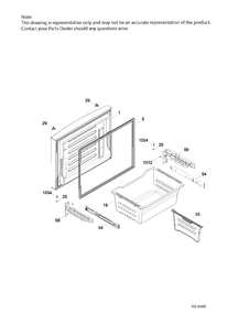 FZ DOOR Diagram and Parts List for PFE24JSKAKSS  General Electric Refrigerator