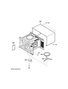 Oven Cavity Parts Diagram and Parts List for JES1456DS3WW  General Electric Microwave