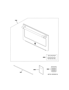 DOOR PARTS Diagram and Parts List for CWB7030SL2SS  General Electric Microwave Oven Combo