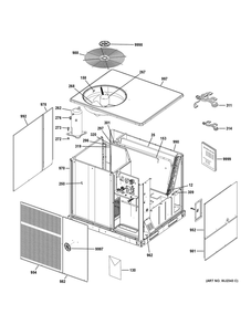 Body Parts Diagram and Parts List for NP14A30S03  General Electric Air Conditioner