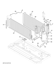 SEALED SYSTEM Diagram and Parts List for AZ65H12DACW2  General Electric Air Conditioner