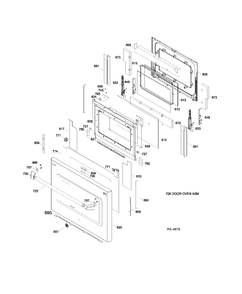 DOOR PARTS Diagram and Parts List for CCGS985SET1SS  General Electric Range