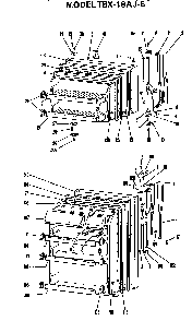Doors Diagram and Parts List for TBX18AJB  General Electric Refrigerator