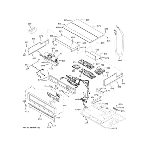 Control Panel 1 Diagram and Parts List for ZTDX1DSSN4SS  General Electric Wall Oven