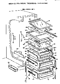 Shelfs Diagram and Parts List for TFX30PRTABB  General Electric Refrigerator