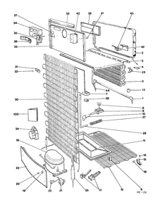 SYSTEM GROUP Diagram and Parts List for 34331  General Electric Refrigerator